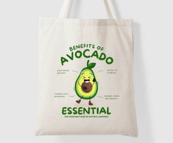 *Urban Styles* Benefits Of Avocado 帆布托特包