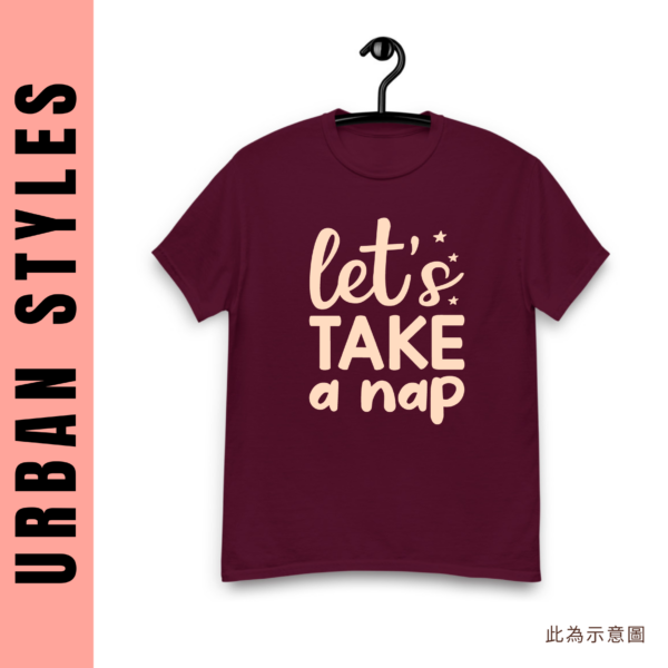 ★美國設計師大學T★ Let's Take A Nap T恤/T-shirt  (深紅T)